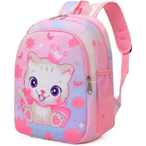CHERUBIC Kids Toddler Cute Backpack Little Cartoon Travel Lightweight Bag Daypack For 2-3 Girls Boys (Cat Pink)