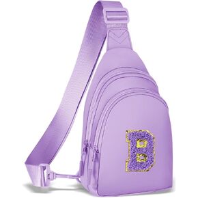 ZLFSRQ Small Initial Sling Bag Crossbody Bag for Women Cute Personalized Letter Chest Bag Fanny Pack Cross Body Purse in Kuwait