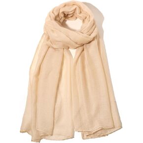 Womens Soft Shawls Scarf Lightweight Sheer Fashion Scarves Summer Fall Solid Color Wraps Veil