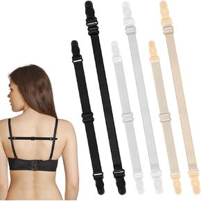 6 Pcs Bra Strap Clips Bra Strap Holders for Slipping Non-Slip Strap Holder Women's Elastic Conceal Straps Bra Holders for Straps Bra Strap Clips(3 Colors)