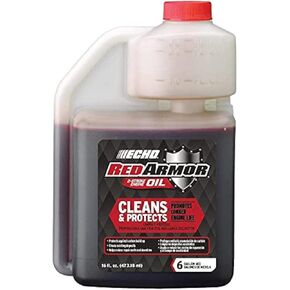 Echo Products 6550006 Red Armor Oil Mix 2-Cycle2-Stroke High Performance, Semi-Synthetic, Clean and Protect Against Carbon Build Up, Outdoor Power Equipment Engine Formula 16 fl oz (1 Pack)