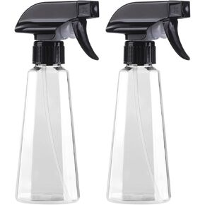 Plastic Spray Bottle 9.5 oz - 2 Pack Empty Spray Bottle for Hair, BPA Free Adjustable Mist/Stream for Plants, Cleaning, Pet
