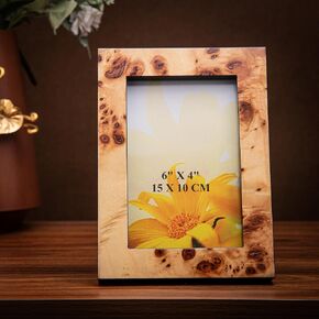 GIBOX Glossy Elegant Natural Finish Burl Veneer Wooden Memory Box - Keepsake Storage, Luxury Decorative Box for Jewelry, Photos, and Special Mementos, Idea for Loved Ones