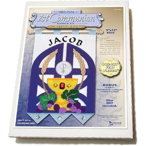 First Communion Banner Kit - 9 x 12 - Gates - Blue