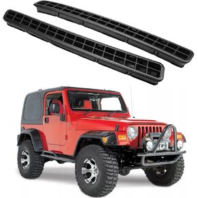 2 Pcs Hard Top Grille Exhauster Vent Compatible with Wrangler TJ 1997-2002 Replace 55036306 55036307 (Left Driver & Right Passenger Side)