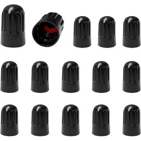 15 PCS Tire Valve Stem Caps, Plastic Wheel Valve Stem Airtight Covers with Rubber Rings, Leakproof Tire Stem Dust Cover Caps for SUV Bike Truck Motorcycle, Car Accessories (Style 1)