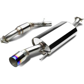 DNA MOTORING CBE-VWGOLF92-BT Stainless Steel Cat Back Exhaust System [Compatible with 93-99 Volkswagen Golf 2.0L 2.8L Engine ONLY]