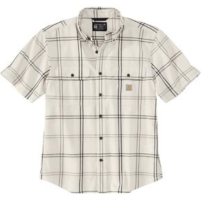 Carhartt Men 106140 فضفاضة لائقة القميص المنقوش بأكمام قصيرة في منتصف الوزن