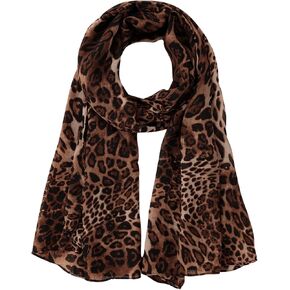 Wdirara Women's Leopard Print Mesh Mesh Scrves Long Shawl Chawn Certah Wrapps in Kuwait