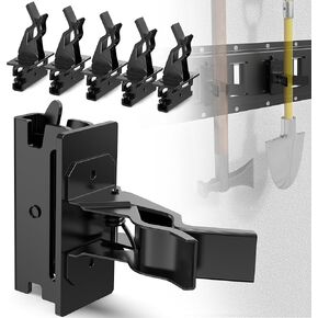 6 Pack E Track Tool Holder,Enclosed Trailer Accessories for Brooms, Poles, Shovels,Rakes,Etrack Accessories for Trailer Organizer - (Black - M1