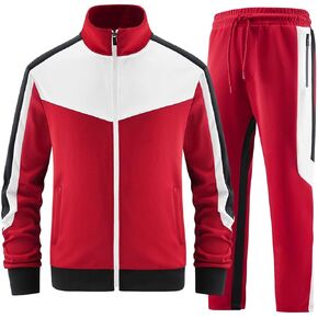 ANOTWENER Mens Casual 2 Piece Tracksuit Sets Long Sleeve Full Zip Jacket and Sweatpants Sweatsuit Outfits