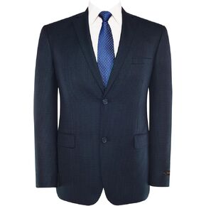 Men's Sports Coat Stylish Classic Fit Plaid Blazer 2 Button Single Breasted Spots Jacket for Casual Wear