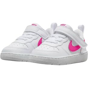 Nike Court Borough Low Recraft Baby/Toddler Shoes (DV5458-113 ، White/Laser Fuchsia) Size 10