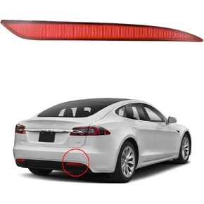 Rear Bumper Reflector 1077406-00-F + 1077407-00-F Left Right Compatible with Tesla Model 3 2016-2023