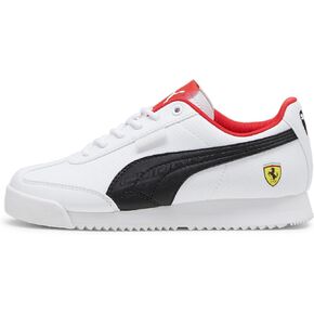 PUMA Unisex-Child Scuderia Shoes Ferrari Roma Sneaker, Black White, 7 US Big Kid