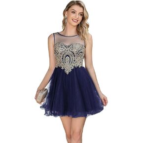 BABYONLINE D.R.E.S.S. Women's Homecoming Dresses A Line Sweetheart with Beads Mini Open Back Cocktail Dress 362