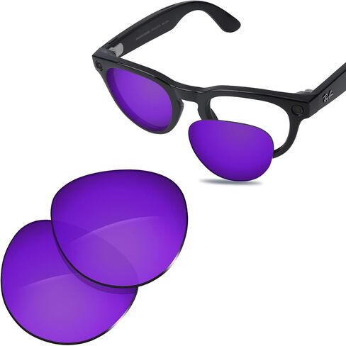 100% Precise-Fit Replacement Sunglass Lenses for Ray-Ban Meta Headliner RW4009 50mm in Saudi Arabia