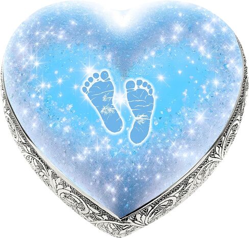 Blue Footprints Baby Urns for Ashes Personalized Baby Urn and Decorative Infant Urns for Baby Girl and Infant Urns for Baby Boy Keepsake or Small Baby Urns for Ashes Boy or Girl Infants in Saudi Arabia