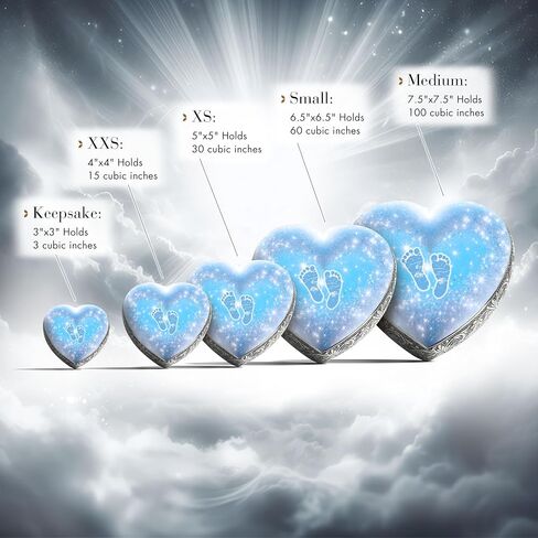 Blue Footprints Baby Urns for Ashes Personalized Baby Urn and Decorative Infant Urns for Baby Girl and Infant Urns for Baby Boy Keepsake or Small Baby Urns for Ashes Boy or Girl Infants in Saudi Arabia