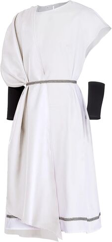 4-Piece Carnival Men Toga Costume with Leaf Laurel Wreath and Wristbands, Adult Greek God Roman Party Set in Kuwait