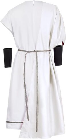 4-Piece Carnival Men Toga Costume with Leaf Laurel Wreath and Wristbands, Adult Greek God Roman Party Set in Kuwait