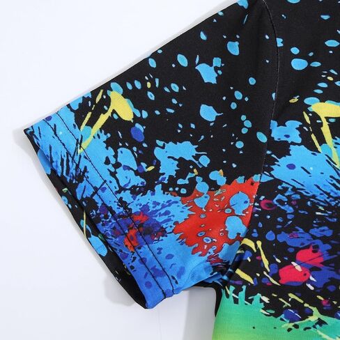 Boys Girls T-Shirts 3D Graphic Shirts Kids Neon Novelty Youth Short Sleeve Glow Tees Animal Print Tees in Kuwait