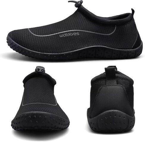 Watelves Water Shoes Womens Mens متعدد الأغراض حافي القدمين أحذية الشاطئ جوارب يوجا أكوا مع إبزيم قابلة للتعديل سميكة للداخلية الخارجية الداخلية في الهواء الطلق in Kuwait