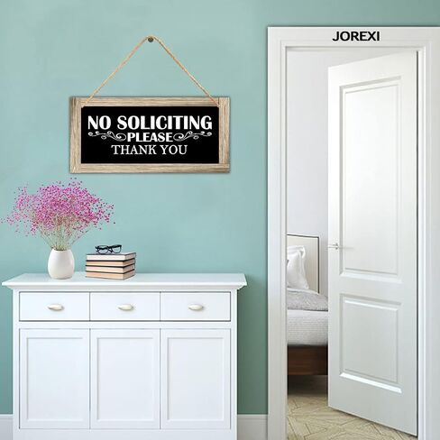 Welcome Sign for Front Door Decor, No Soliciting Sign, Family Friends and Neighbors Welcome Hanging Wood Sign Plaque in Saudi Arabia