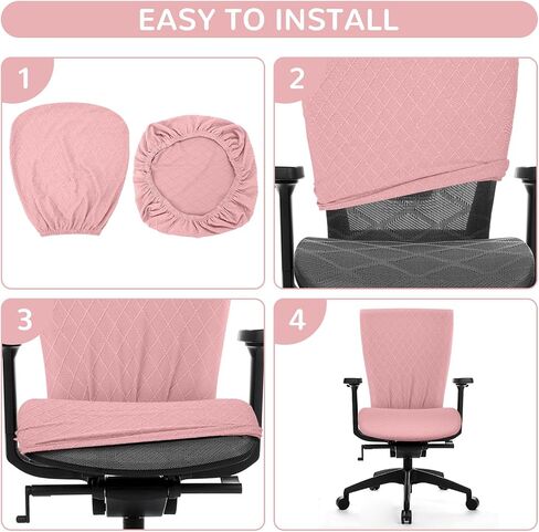 Office Computer Chair Seat Cover, Desk Chair Seat Covers Stretchable, Chair Cover for Office (Pink) in Saudi Arabia