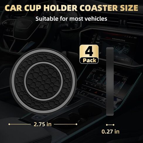 سيارات السيارات 4 أجهزة كمبيوتر ، وقوادف كأس للسيارات 2.75 بوصة غير قابلة للانزلاق ، وقائحة السيارات لأصحاب الكؤوس المضادة للغبار ، وحامل الكأس مقاوم للماء ، والملحقات الداخلية ، والأحمر in Kuwait