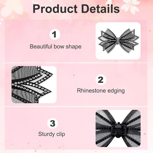 2 Pcs Shoe Clips for Women Dress Shoes, Removable Rhinestone Bow Shoe Clip Mesh Bow High Heel Shoe Clips Wedding Party Shoe Buckle Heels Clothing Accessories for Women Girls Bridal Prom Decor in Saudi Arabia