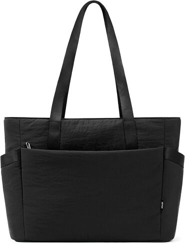 KALIDI Large Tote Bag for Women with Zipper, Quilted tote bag with Compartments,Laptop Casual Handbag Oversize Shoulder Bag in Kuwait