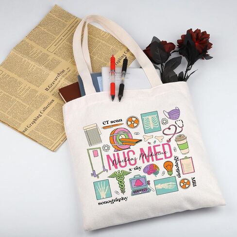 WSNANG Nuclear Medicine Technologist Tote Bag Nuc Med Tech Gift Nuclear Medicine Tech Appreciation Gift Radiologist Gift in Kuwait