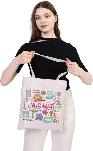 WSNANG Nuclear Medicine Technologist Tote Bag Nuc Med Tech Gift Nuclear Medicine Tech Appreciation Gift Radiologist Gift in Kuwait