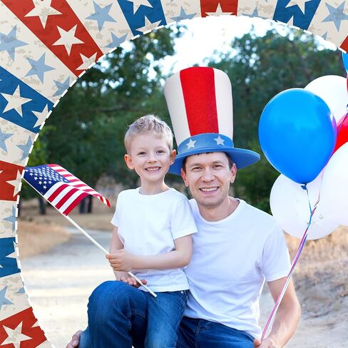 الرابع من يوليو Top Hat Giant Foam Hat الوطنية مضحكة سخيفة جنون باللون الأحمر والأزرق الأبيض القبعات الأمريكية in Saudi Arabia