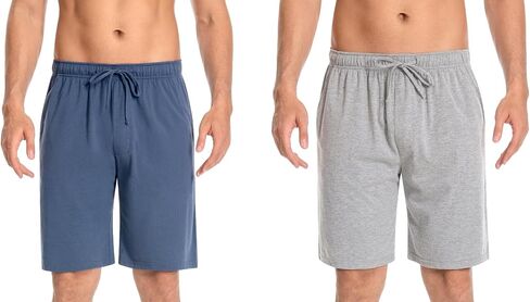 2Pack Men's Bottom Cotton Shorts Loungewear Pyjama Pants Nightwaer Trousers With Pockets,S-XXL. in Saudi Arabia