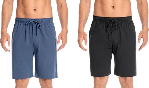 2Pack Men's Bottom Cotton Shorts Loungewear Pyjama Pants Nightwaer Trousers With Pockets,S-XXL. in Kuwait