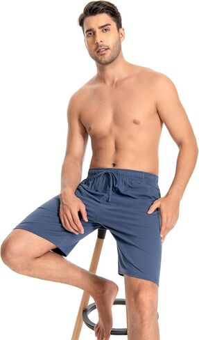 2Pack Men's Bottom Cotton Shorts Loungewear Pyjama Pants Nightwaer Trousers With Pockets,S-XXL. in Kuwait