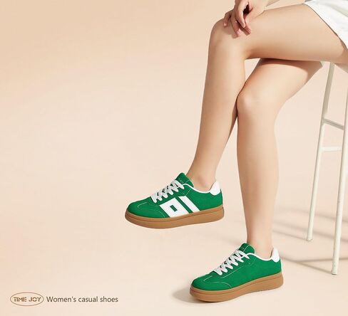 Women's Platform Sneakers Vintage Tennis Shoes with Thick Rubber Gum Sole Breathable Cushioned Comfort for Casual, Sporty & Streetwear in Saudi Arabia