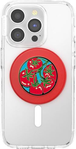 مقبض هاتف دائري من PopSockets متوافق مع MagSafe، يتضمن حلقة محول، حامل هاتف، متوافق مع الشحن اللاسلكي - Pomodoro in Saudi Arabia