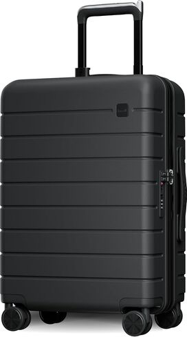 LUGGEX Carry On Luggage with Spinner Wheels - 20 inch Hardshell Suitcases - Accelerate Access with DiHook, Handy Pouch, TSA lock, Black in Saudi Arabia
