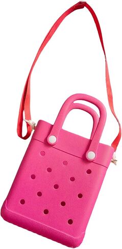 EVA Waterproof Mini Beach Tote, Bitty Rubber Travel Bags Sandproof X Small Size Handbag for Sports Gym Travel Market Outdoor in Saudi Arabia