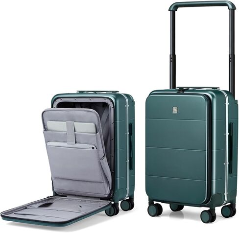 Hanke 20 بوصة حمل على حقائب شاملة الصلبة المعتمدة من أمتعة مع عجلات الدوران TSA حقائب السفر على نطاق واسع للرجال النساء (الأخضر السوداء) in Kuwait