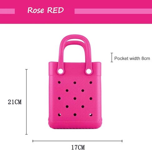 EVA Waterproof Mini Beach Tote, Bitty Rubber Travel Bags Sandproof X Small Size Handbag for Sports Gym Travel Market Outdoor in Saudi Arabia