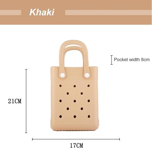 EVA Waterproof Mini Beach Tote, Bitty Rubber Travel Bags Sandproof X Small Size Handbag for Sports Gym Travel Market Outdoor in Saudi Arabia