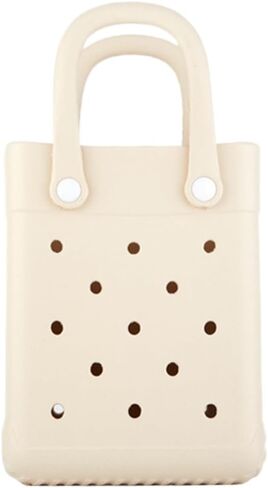 EVA Waterproof Mini Beach Tote, Bitty Rubber Travel Bags Sandproof X Small Size Handbag for Sports Gym Travel Market Outdoor in Saudi Arabia