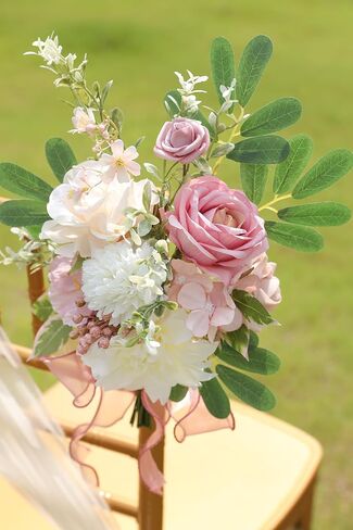 Artificial Flowers Combo Box Set Pink Flowers Silk Fake Roses with Stems for DIY Wedding Bouquets,Floral Arrangement,Table Centerpieces,Baby Shower, Home Decor in Kuwait