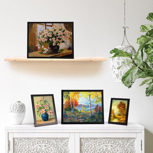 Giftgarden 16 Pack Black Picture Frames for Multi Sizes Photos, Assorted Set Including Two 11x14, Two 8x10, Six 5x7, Six 4x6, Gallery Collage Frame for Wall or Tabletop Display in Kuwait