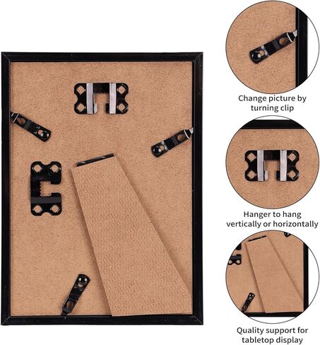 GiftGarden 16 Pack Black Picture Frames for Multi Sister Photos ، مجموعة متنوعة بما في ذلك اثنين من 11x14 ، واثنتان 8x10 ، ستة 5x7 ، ستة 4x6 ، إطار معرض لجدار أو عرض الطاولة in Kuwait