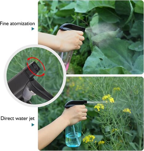 Empty Spray Bottles,10 oz Refillable Water Spray Bottle Adjustable Nozzle Mist/Stream Squirt Bottle for Hair Styling Watering Plants Cleaning Products in Saudi Arabia